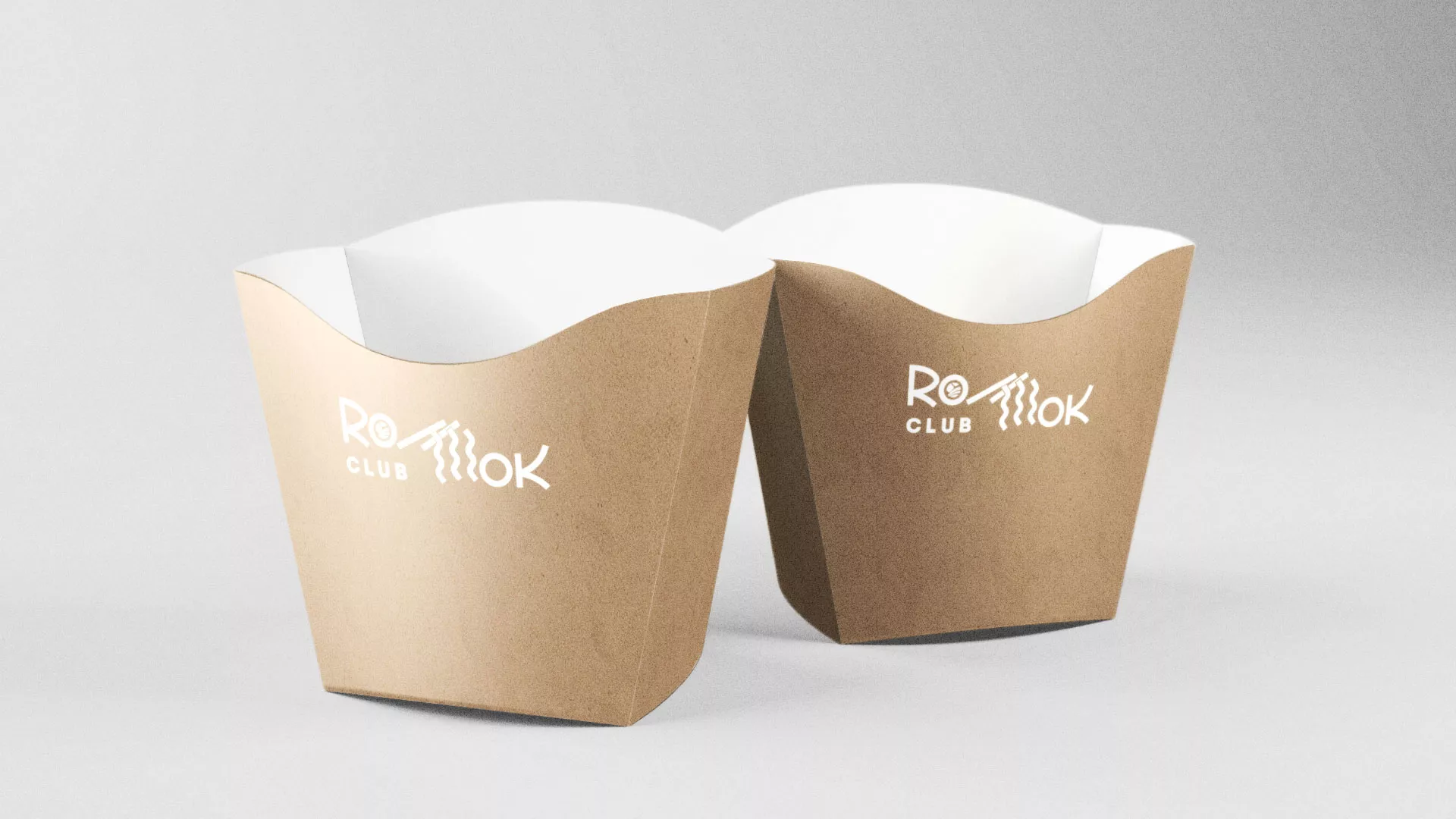 Создание логотипа суши-бара «Roll Wok Club» в Рошале