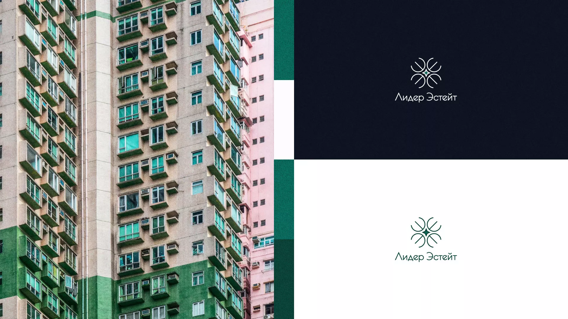Создание логотипа компании «Лидер Эстейт» в Рошале
