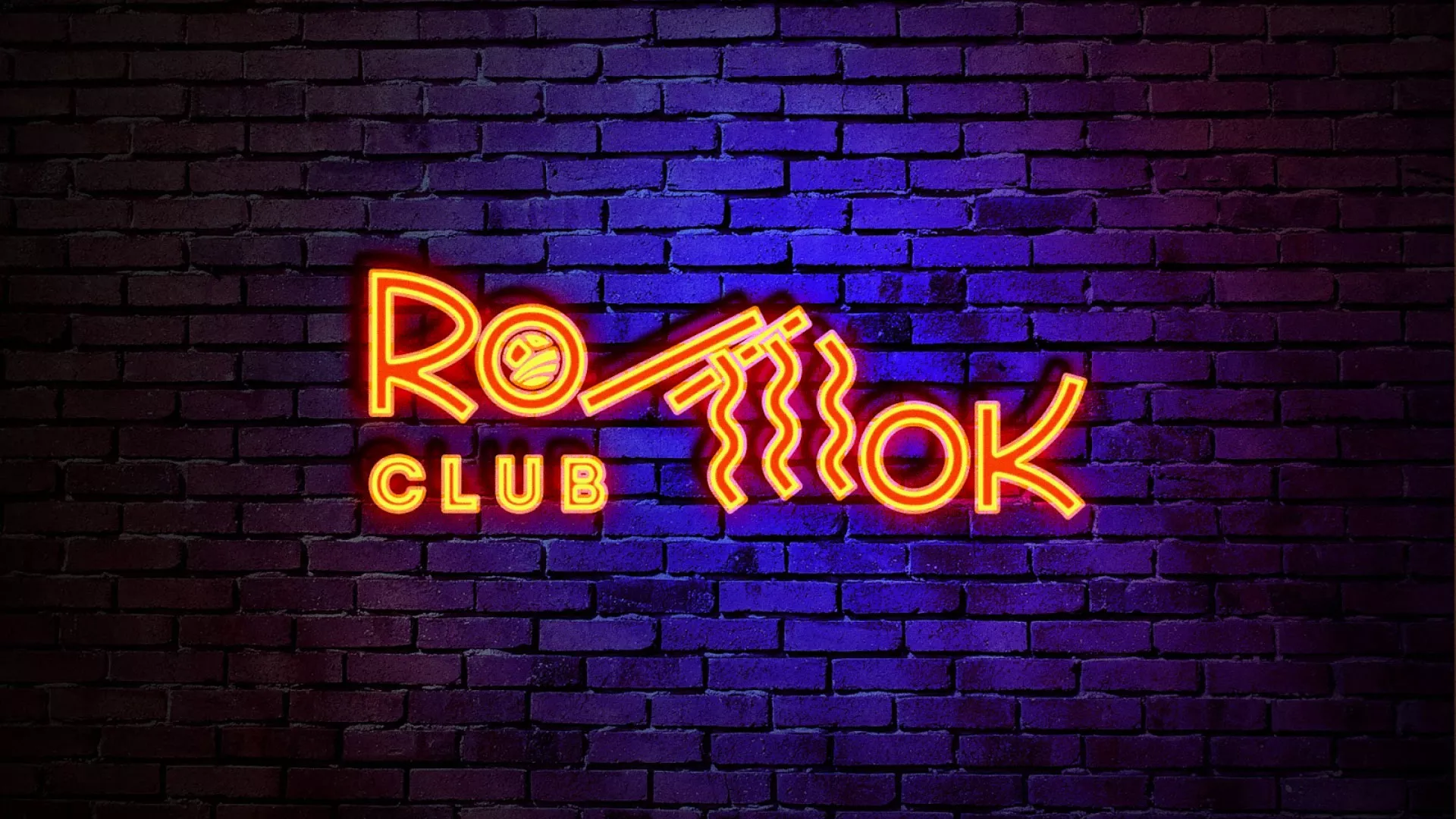 Разработка интерьерной вывески суши-бара «Roll Wok Club» в Рошале