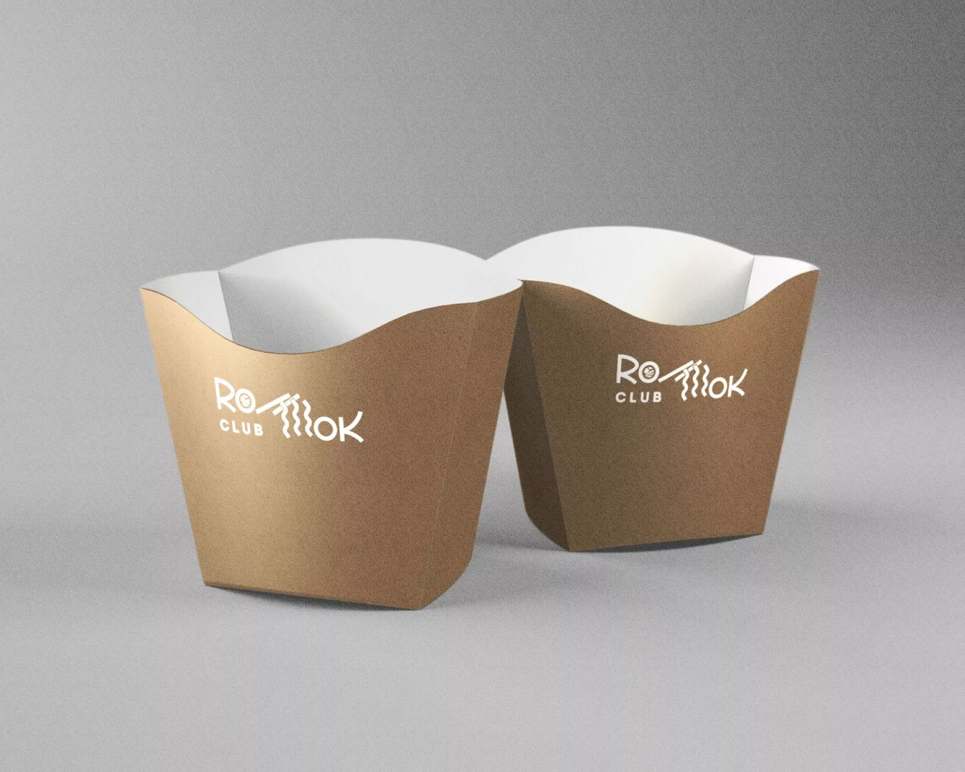 Создание дизайна упаковки суши-бара «Roll Wok Club» в Рошале