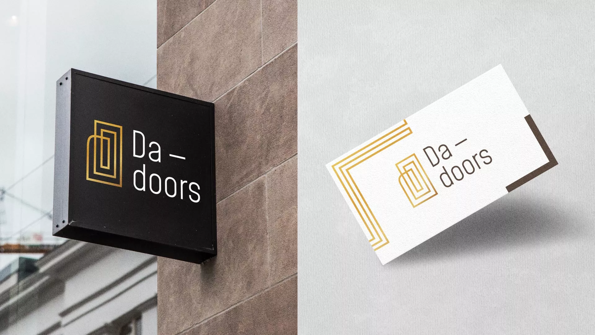 Разработка логотипа для компании «DA-DOORS» в Рошале